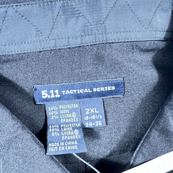 5.11 Tactical Men's Black 2XL Shirt B-Class Long Sleeve NWT - Picture 3 of 4